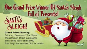 Win Santa's Sleigh December 22