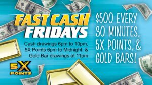 $500 Every 30 Minutes & Gold at 11pm