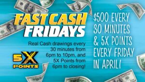 Fast Cash Fridays $500 Drawings