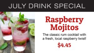 Raspberry Mojitos $4.45