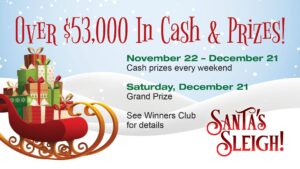 Santa's Sleigh Cash & Prizes