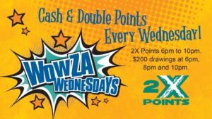 Cash & Double Points On Wednesdays