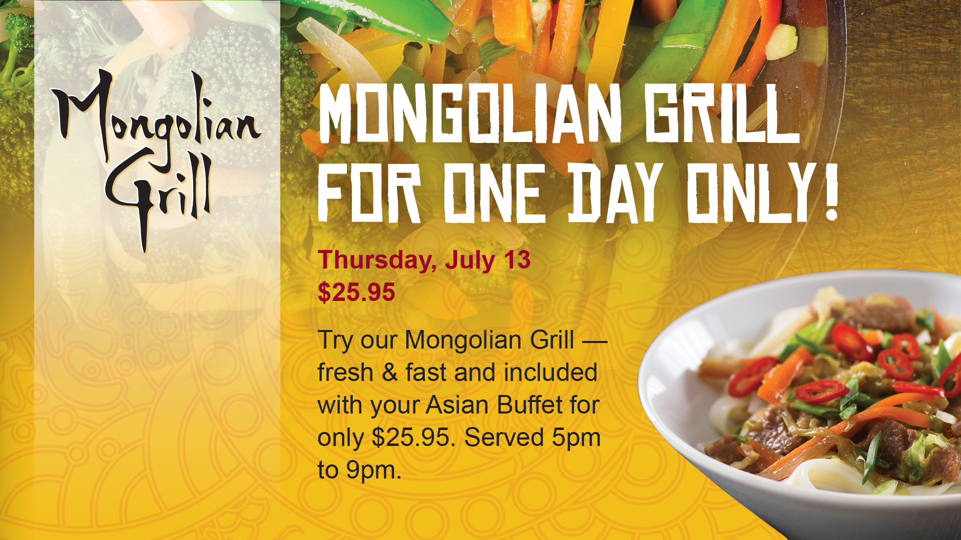 Mongolian Grill July 13