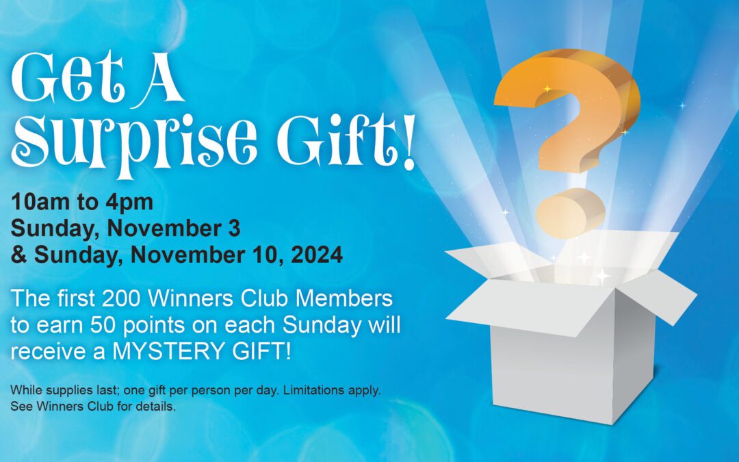 Get A Mystery Gift On Sundays, November 3 and 10!