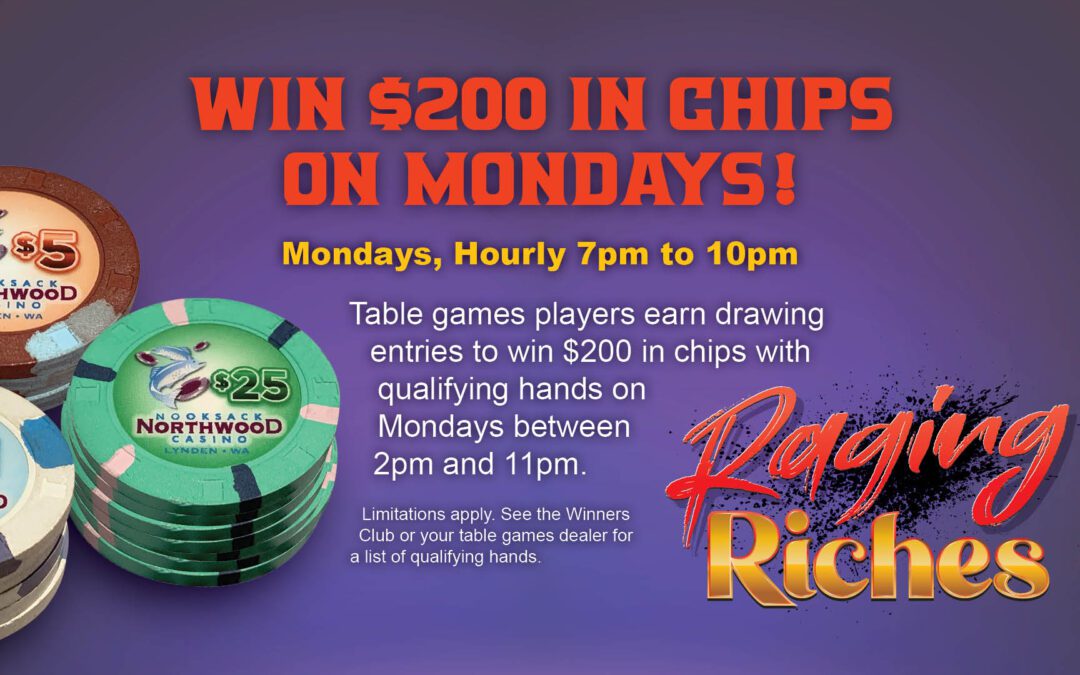 Get $200 In Free Chips On Mondays!