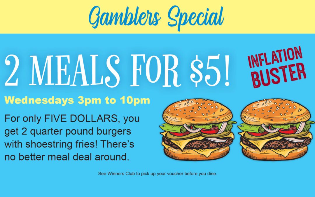 Amazing Gambler’s BOGO Burger Bash Offer On Wednesdays!