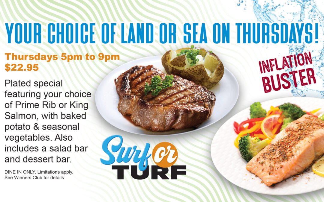Your Choice Of Land Or Sea On Thursdays!