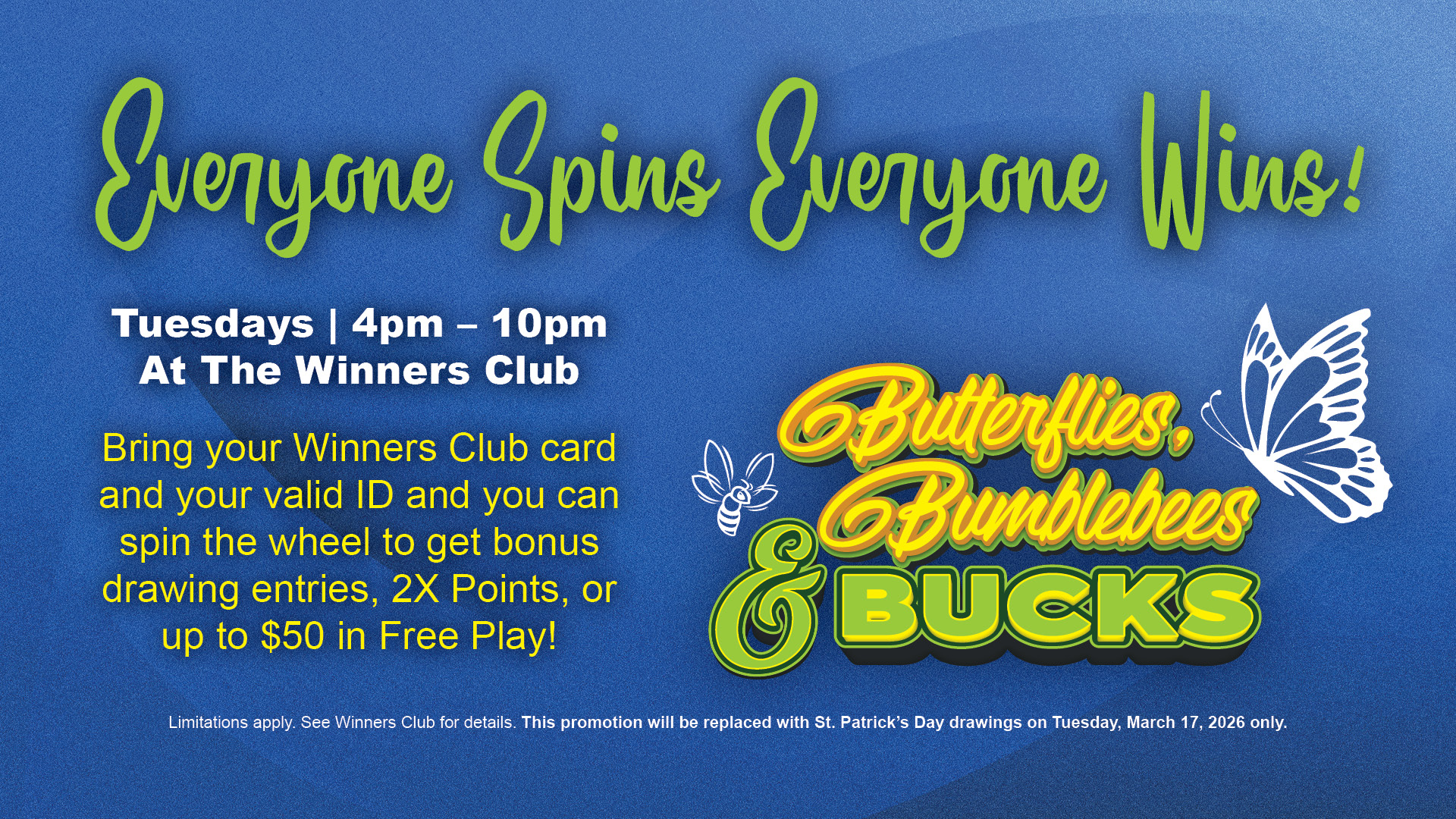 spin & win on tuesdays