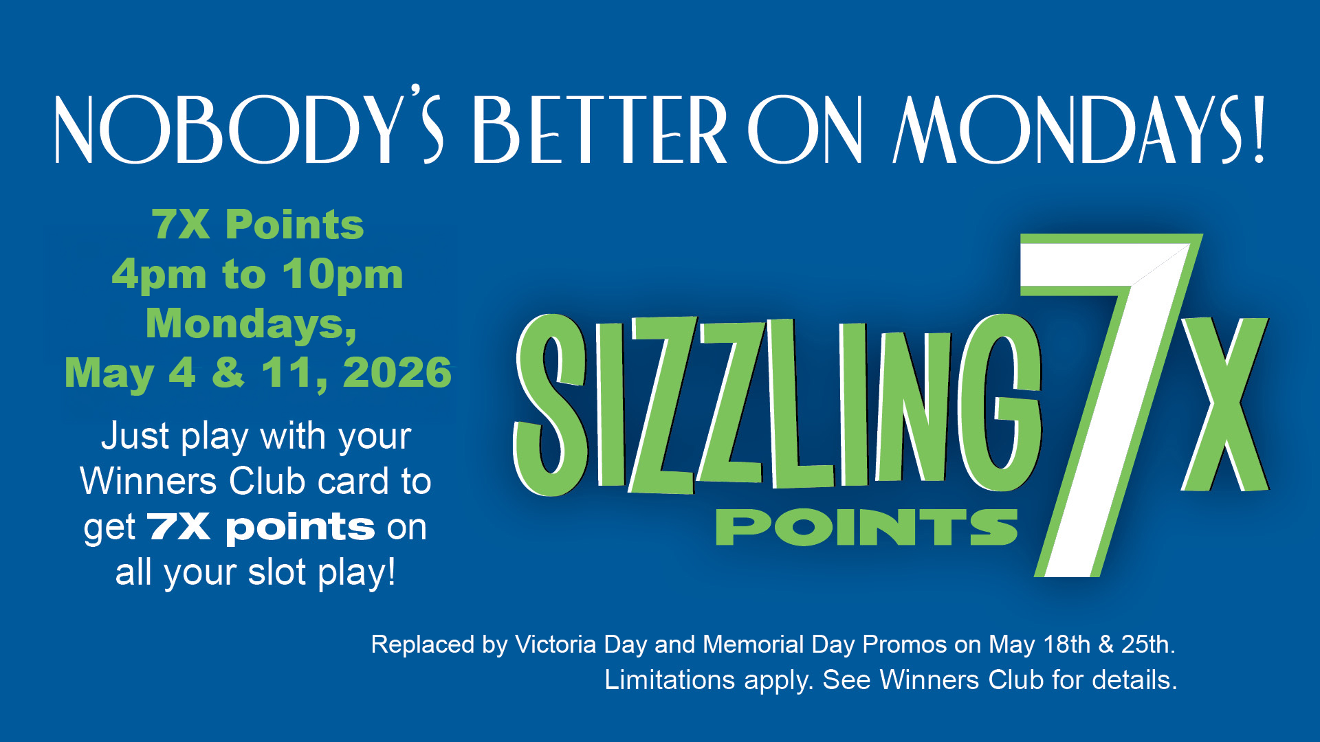 May Sizzling 7X Points