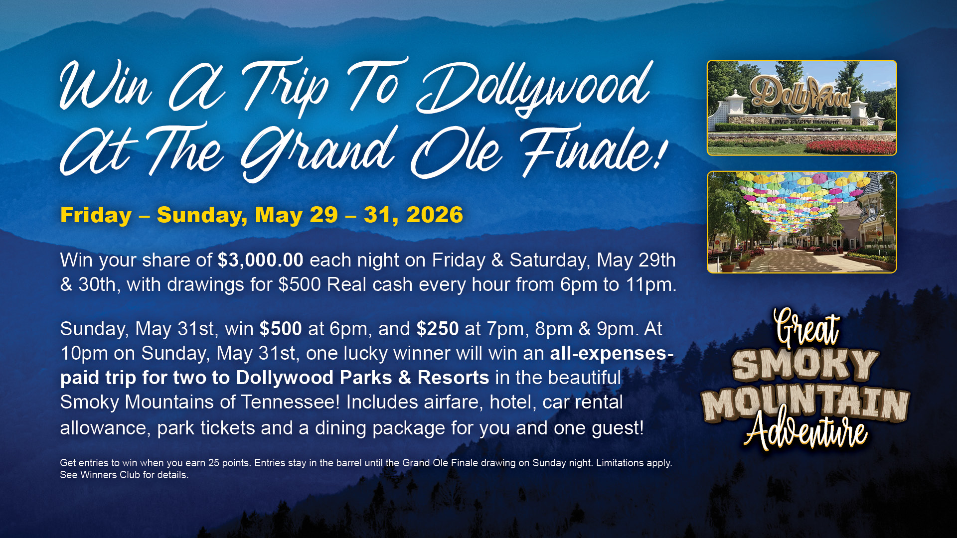 Grand Ole Finale May 31st
