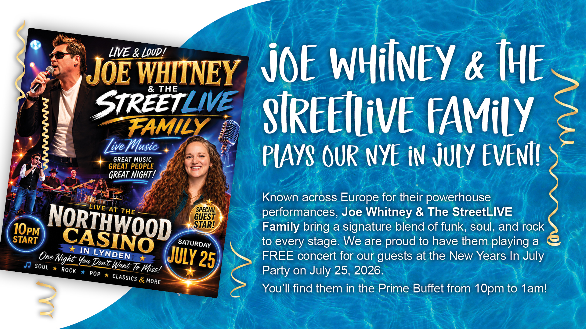 StreetLIVE Band On Saturday, July 25, 2026
